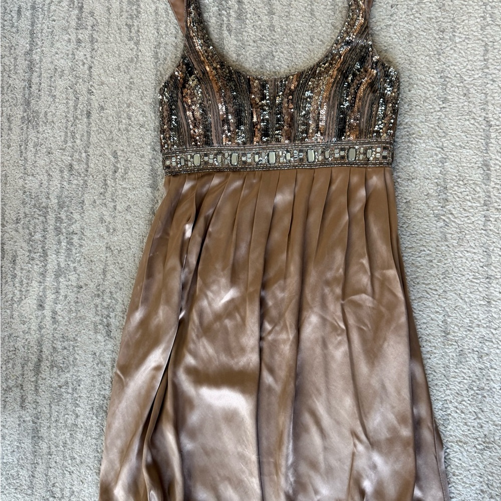 Sue Wong Bubble Babydoll dress Satin Dress sz 6